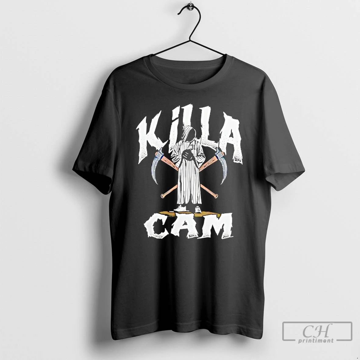Classic Grim Reaper Killa Cam New York Yankees Baseball T Shirts