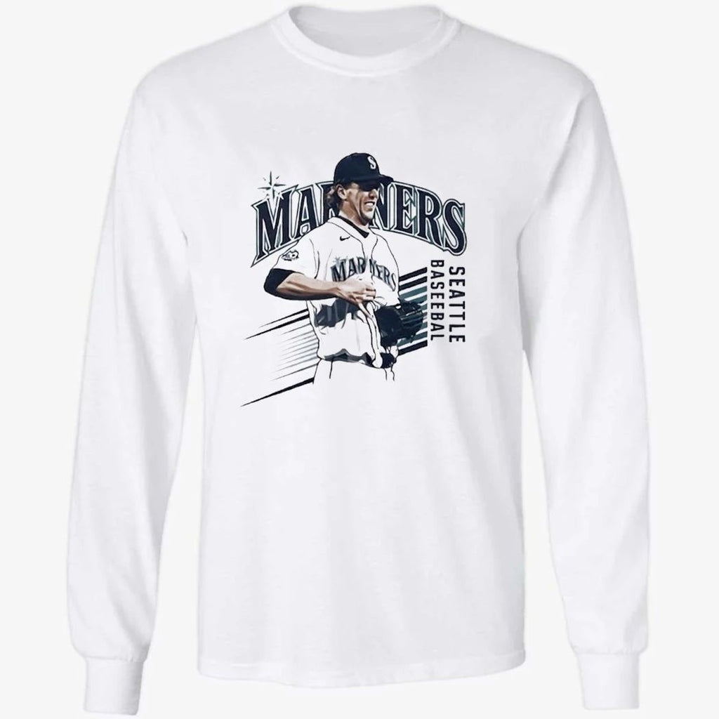 Mariners Logan Gilbert Baseball Pitcher Catches Ball In Shirt