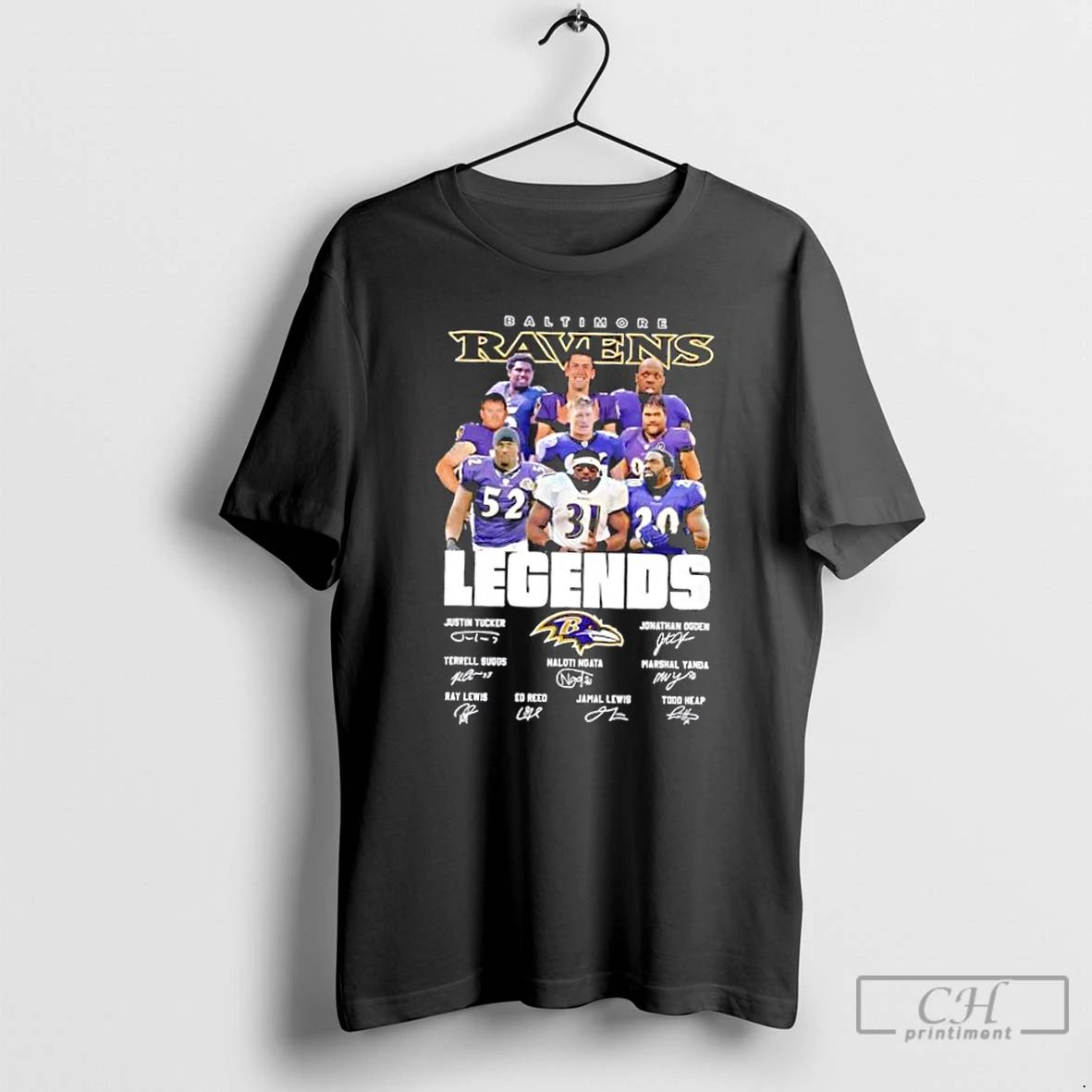 Classic Justin Tucker And Legends Baltimore Ravens Football Signature T Shirts