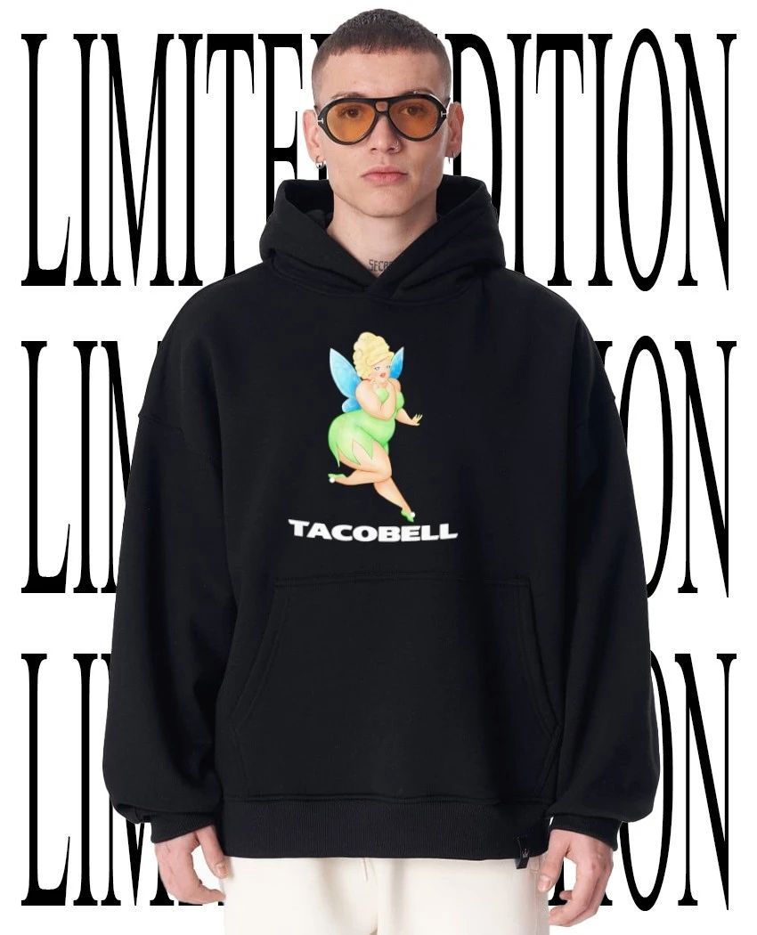 TacoBell Tinkerbell plus size fairy caricature shirt
