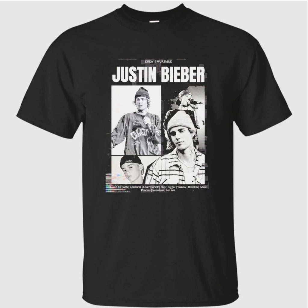 Justin Bieber Greatest Hits Collage Shirt