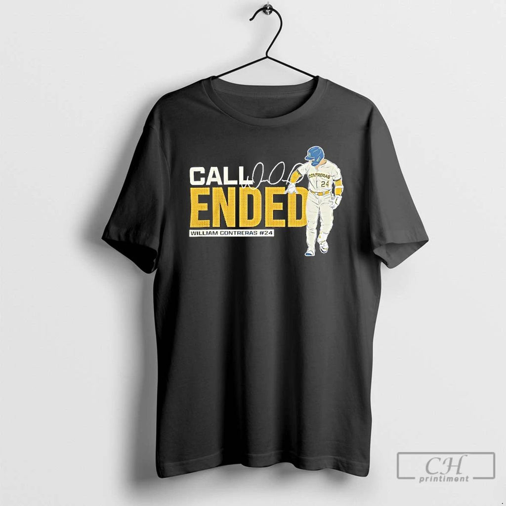 Classic Call Ended William Contreras Milwaukee Brewers Baseball Signature T Shirts