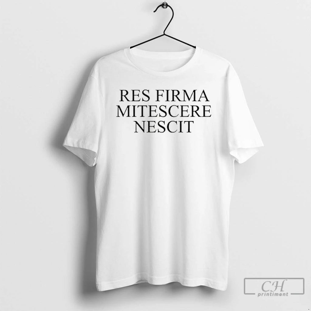 Classic Res Firma Mitescere Nescit Ringer T Shirts