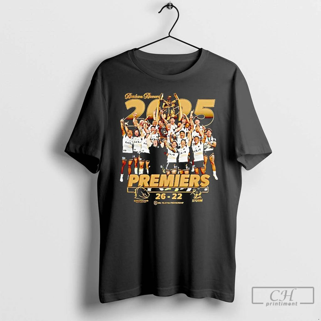 Classic Brisbane Broncos Vs Melbourne Storm Premiers 2025 T Shirts