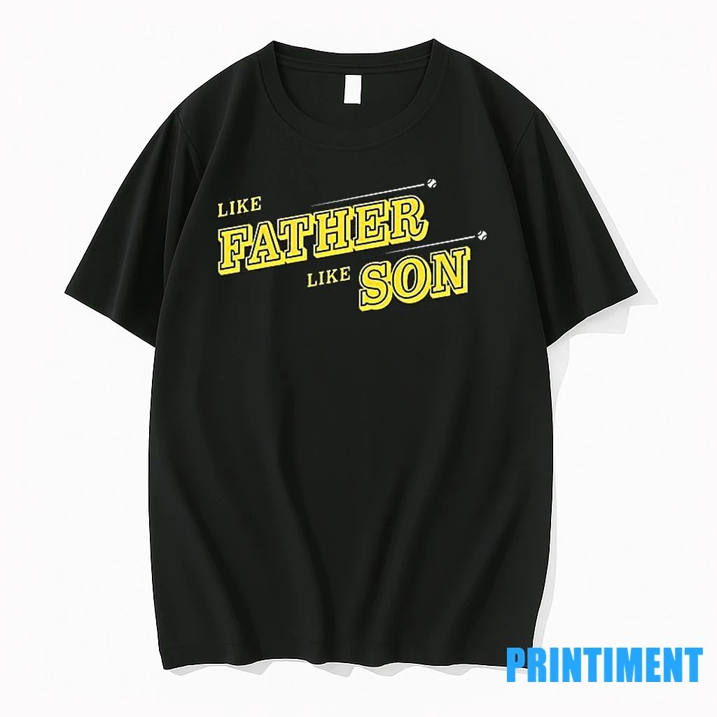 Like Father Like Son Text Style Tshirts Sweater