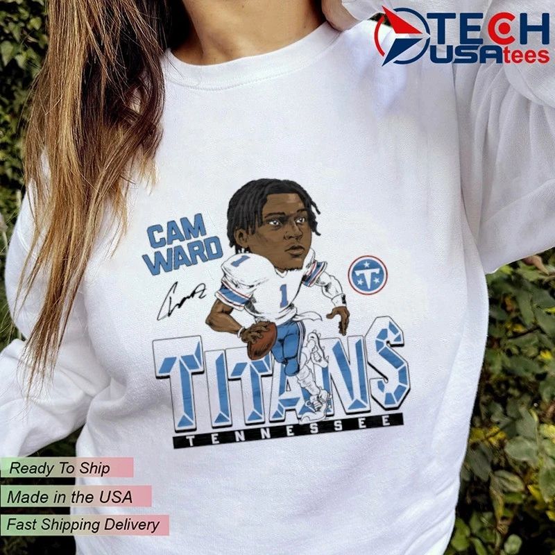 Tennessee Titans Cam Ward caricature signature shirt