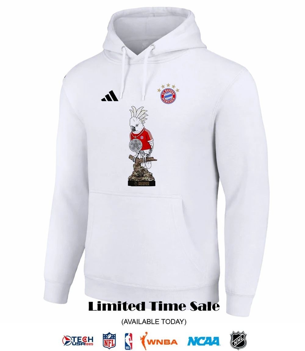FC Bayern 2026 Bundesliga Champions Kakadu cockatoo mascot shirt