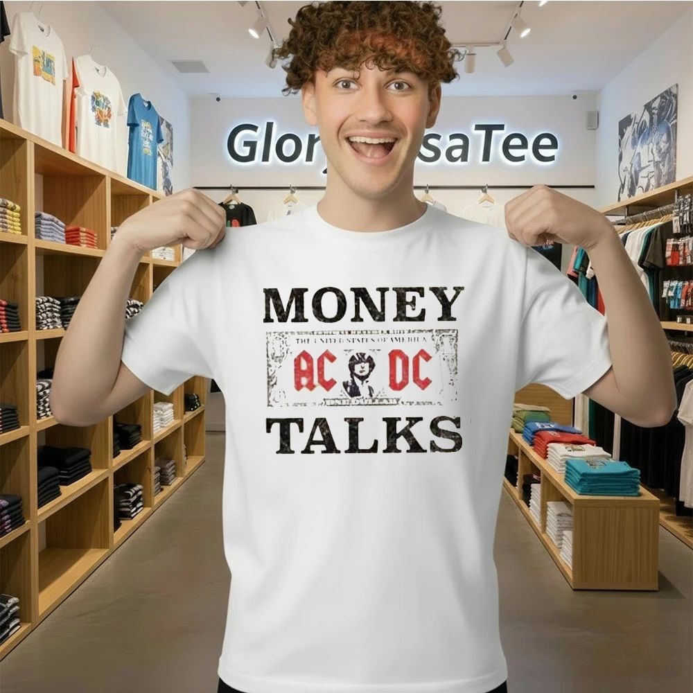ACDC Pwr Up Tour 2026 Pop Up Store Buenos Aires Argentina Merch Tee Money Talks Shirt
