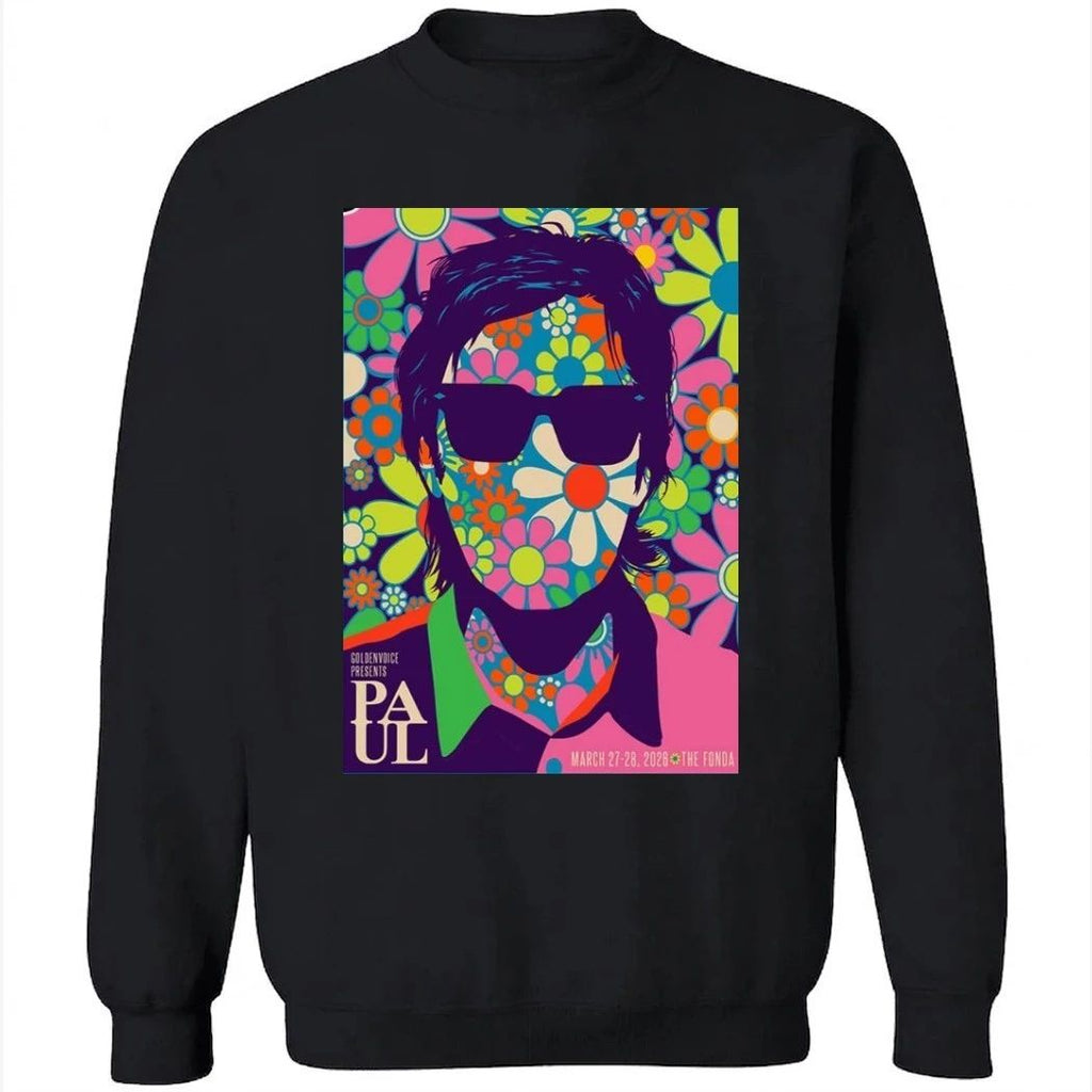 Paul Live Show Poster At The Fonda In Los Angeles CA On March 27-28 2026 Psychedelic Flower Portrait Artwork Shirt