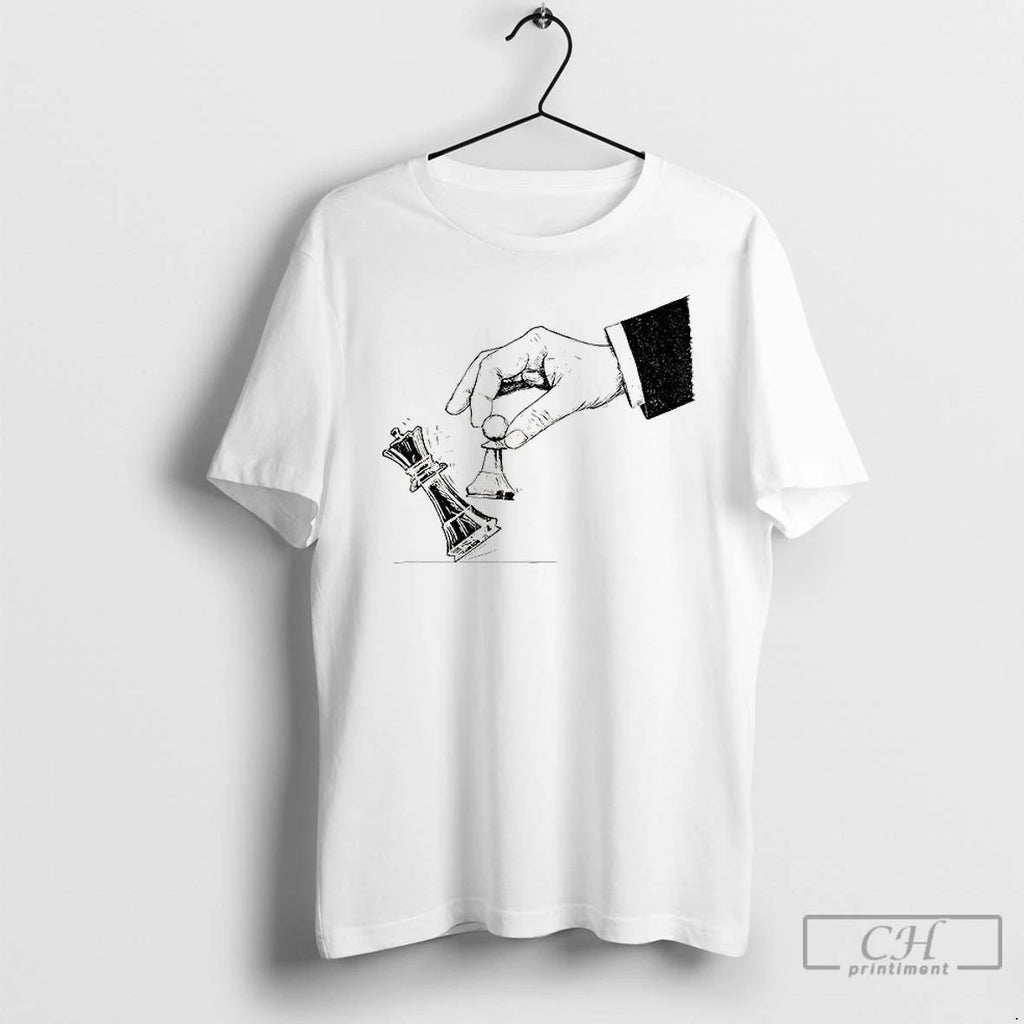 Classic Protest Chess Pawn Knocks Down King No Kings In America T Shirts