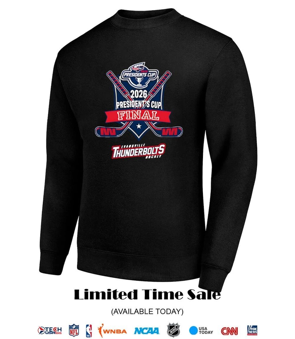 2026 President’s Cup Final Evansville Thunderbolts Hockey shirt
