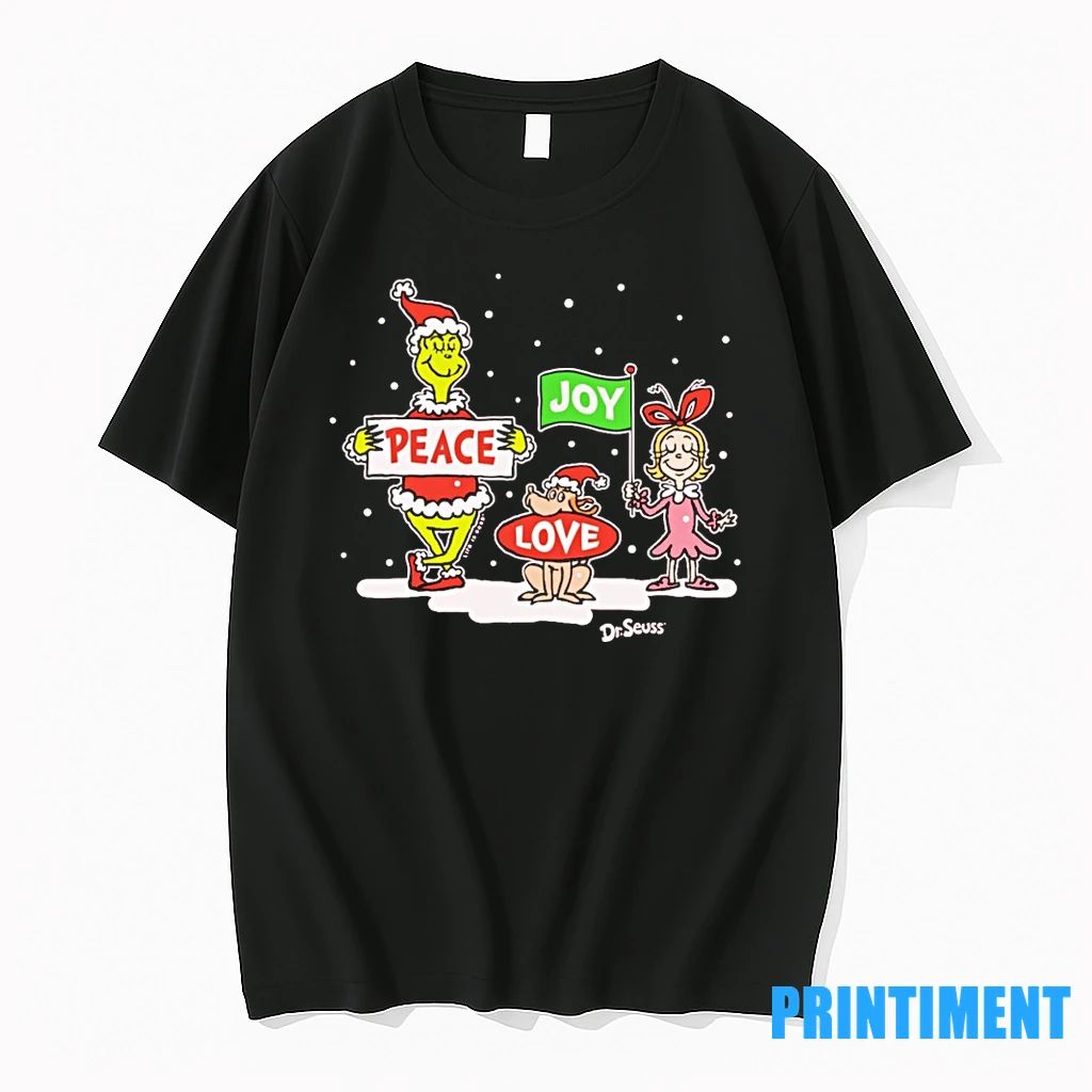 Grinch And Friends Peace Love Joy Christmas Tshirts Sweater