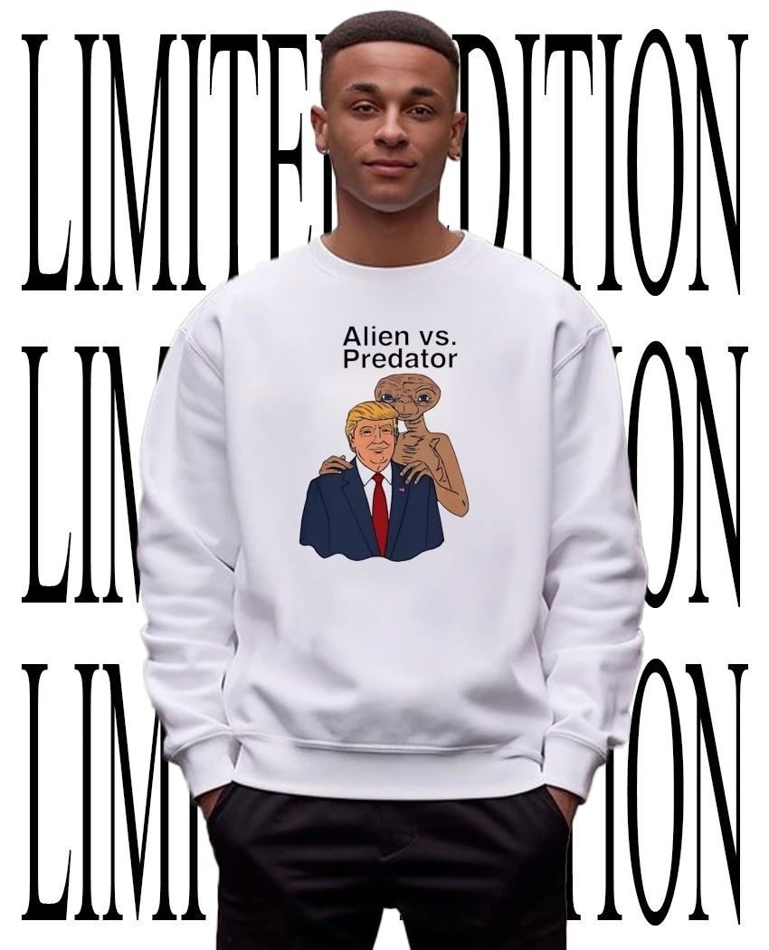 Alien vs. Predator Donald Trump ET caricature shirt