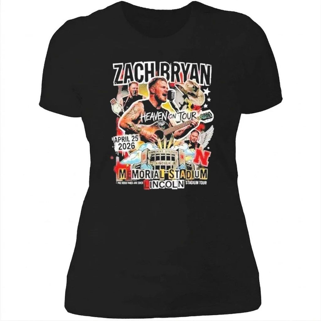 Zach Bryan With Heaven On Tour 2026 At Memorial Stadium Lincoln On April 25 2026 Tour Shirt