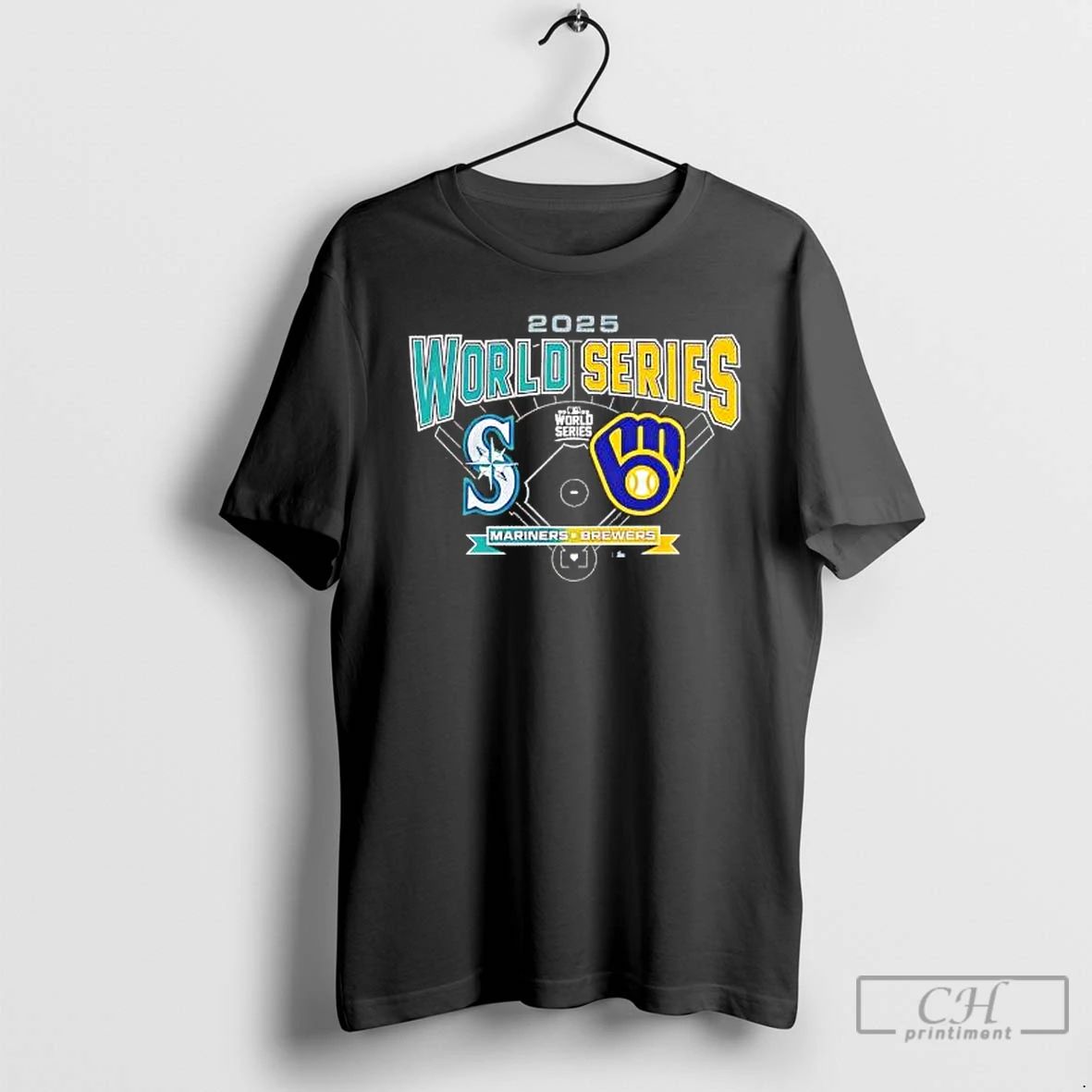 Classic 2025 Mlb World Series Seattle Mariners Vs Milwaukee Brewers Baseball Change Up T Shirts