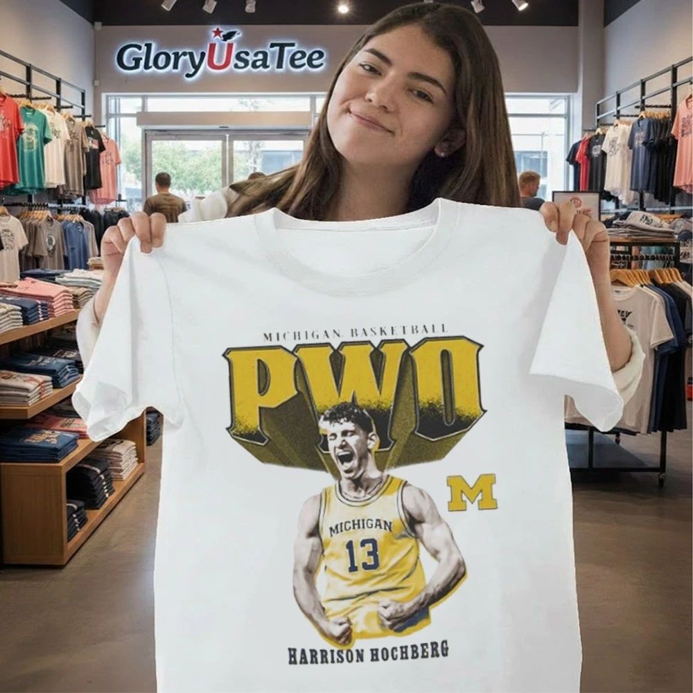 Harrison Hochberg Michigan Basketball White PWO Shirt