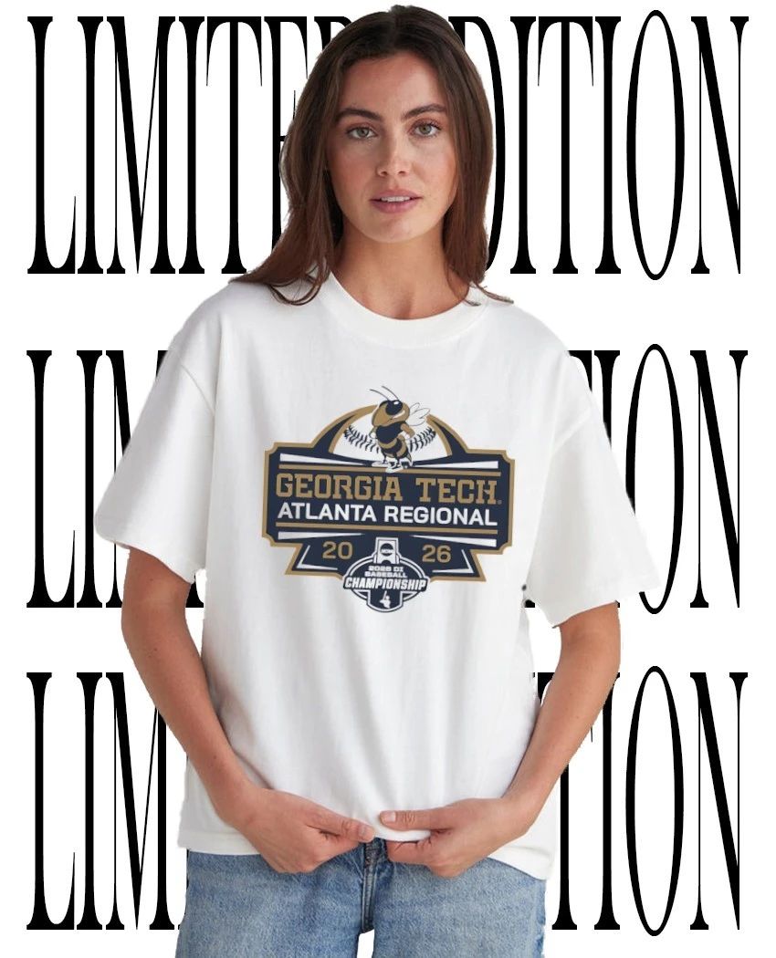 Georgia Tech Yellow Jackets Baseball 2026 Atlanta Regional logo shirt