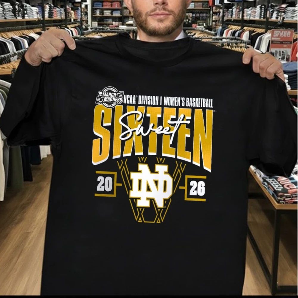 Notre Dame Fighting Irish 2026 NCAA Women’s Basketball Tournament March Madness Sweet 16 T-Shirt