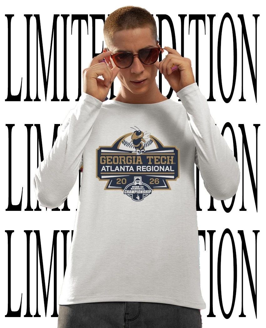 Georgia Tech Yellow Jackets Baseball 2026 Atlanta Regional logo shirt