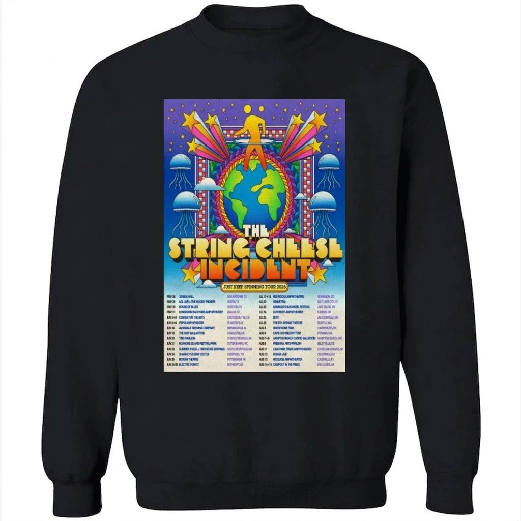 The String Cheese Incident Just Keep Spinning Tour 2026 Poster Shirt