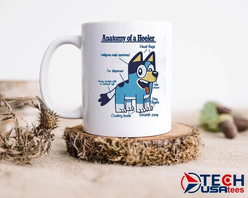 Anatomy of a Heeler Bluey shirt