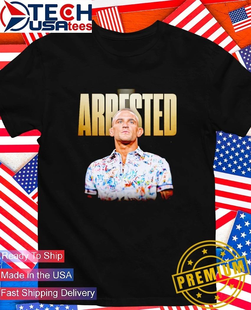 Arrested UFC legend Dustin Poirier mugshot shirt