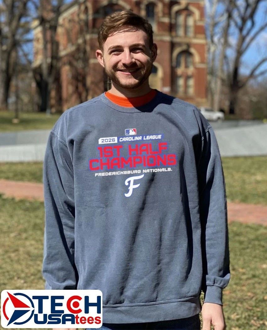 Fredericksburg Nationals First Half Champions 2026 Carolina League logo shirt
