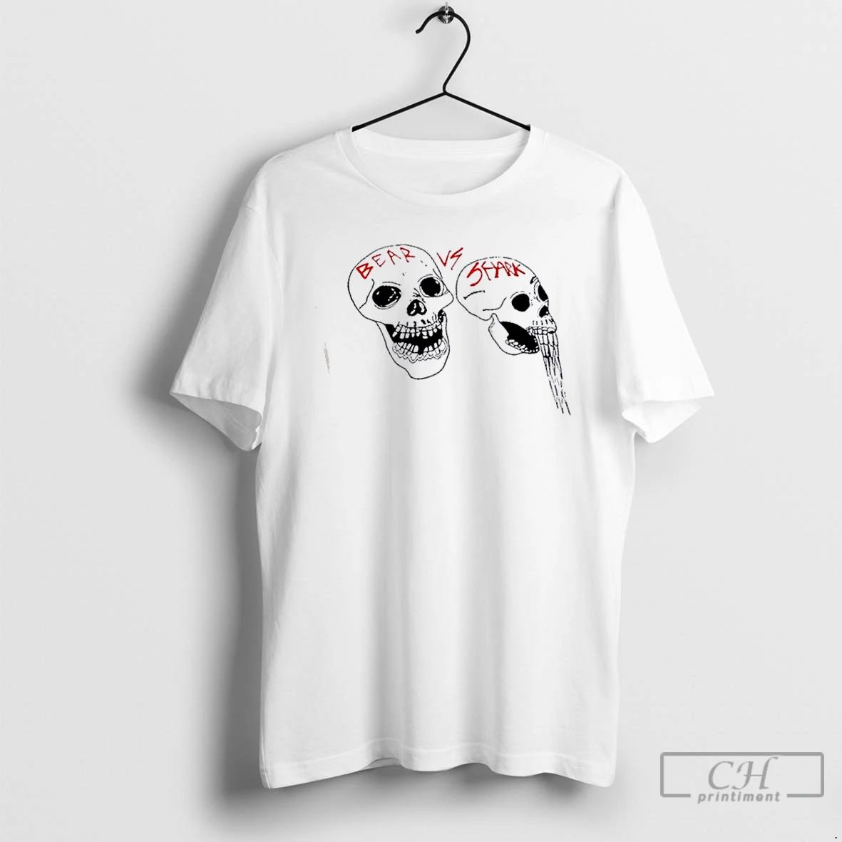 Classic Bear Vs Shark Skulls Snow Cone T Shirts