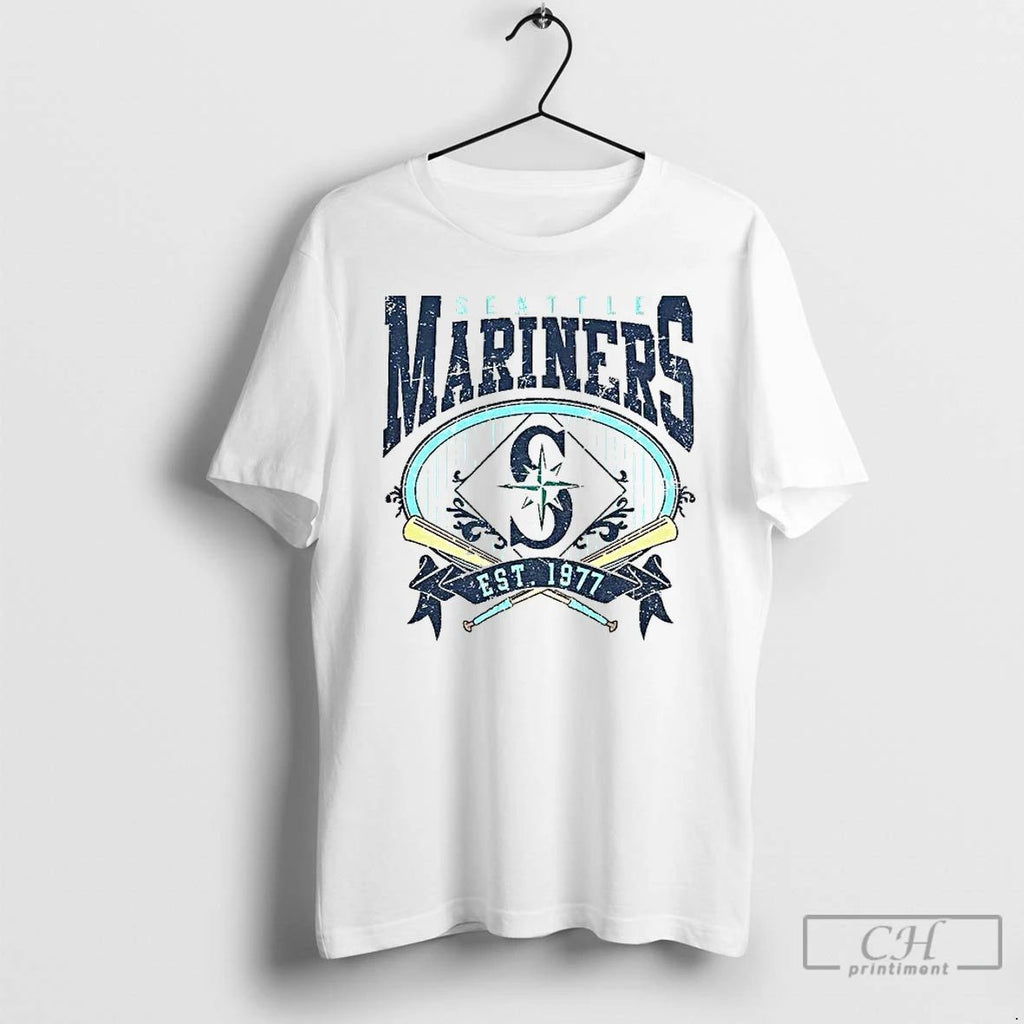 Premium Seattle Mariners Baseball Mlb Est 1977 Sports Vintage T Shirts