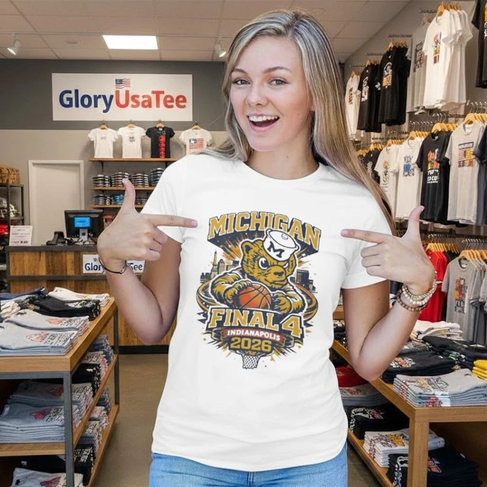 Michigan Wolverines 2026 Final Four Retro Vintage Mascot Shirt