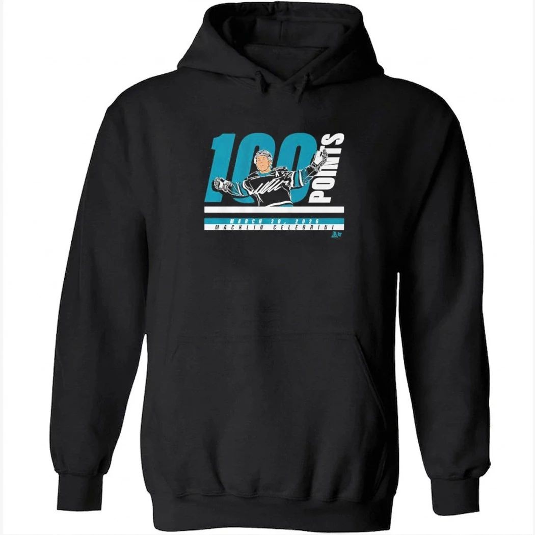 Macklin Celebrini 100 Points March 30, 2026 Shirt