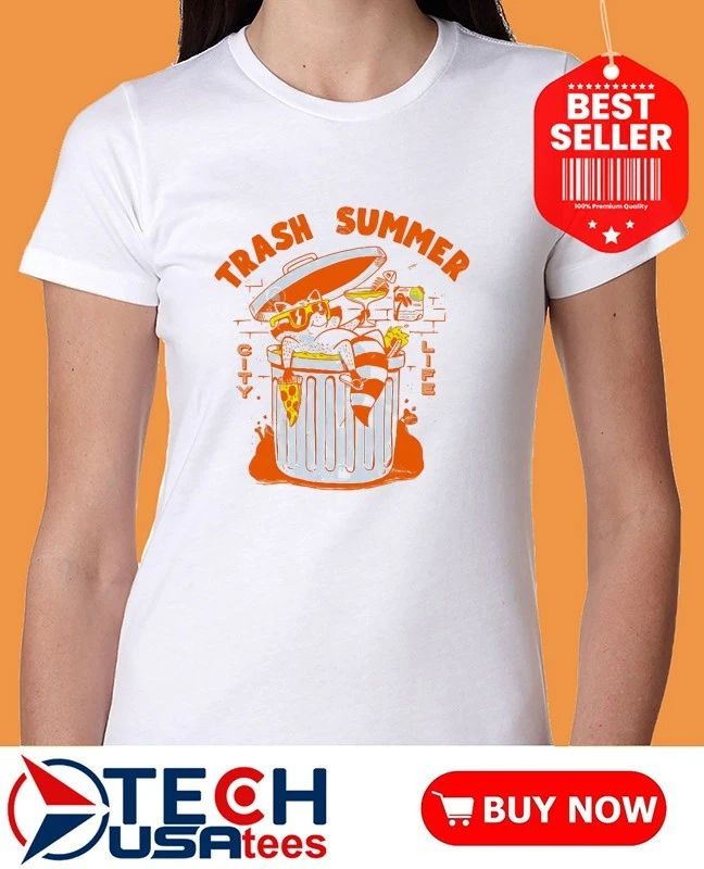 Raccoon trash summer city life shirt