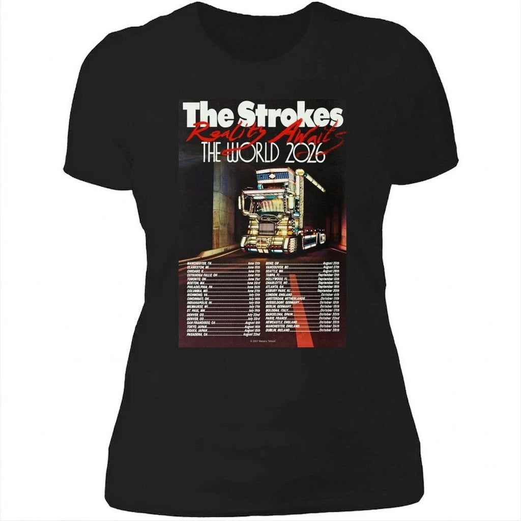 The Strokes Reality Awaits The World Tour 2026 Poster Shirt