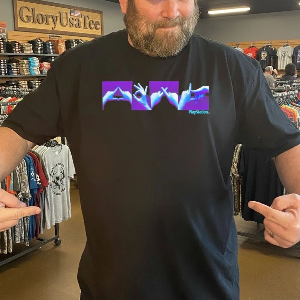 Vintage PlayStation Hand Symbols Shirt