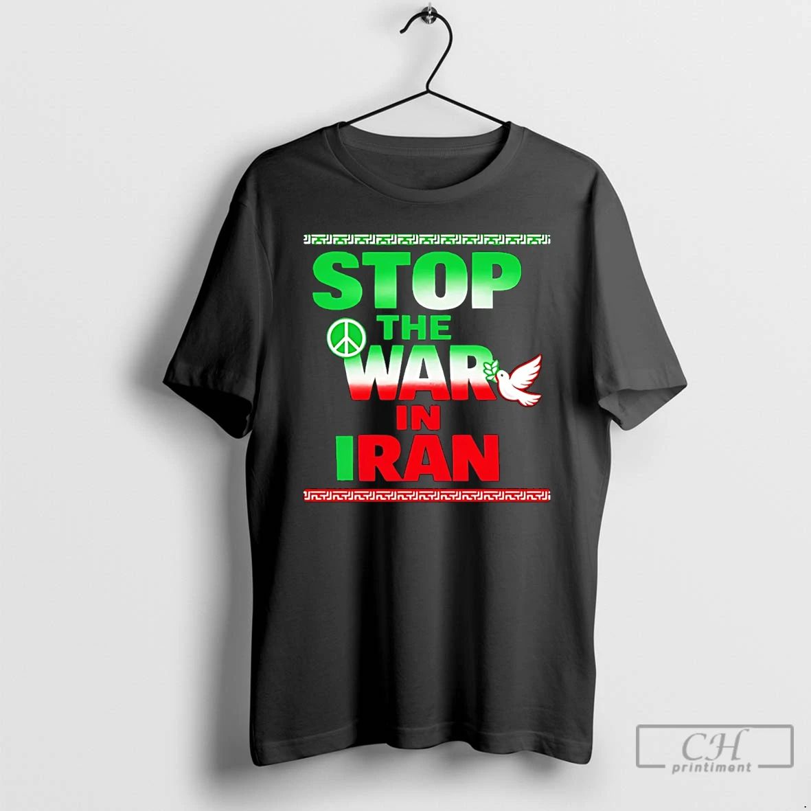 Classic Stop The War In Iran Flag