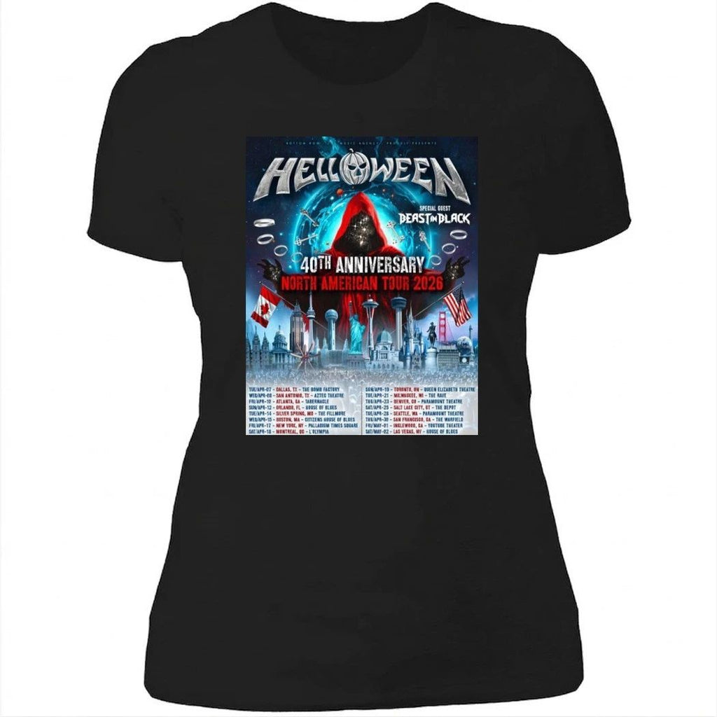 Helloween 40th Anniversary North American Tour 2026 Schedule Tour Dates Shirt