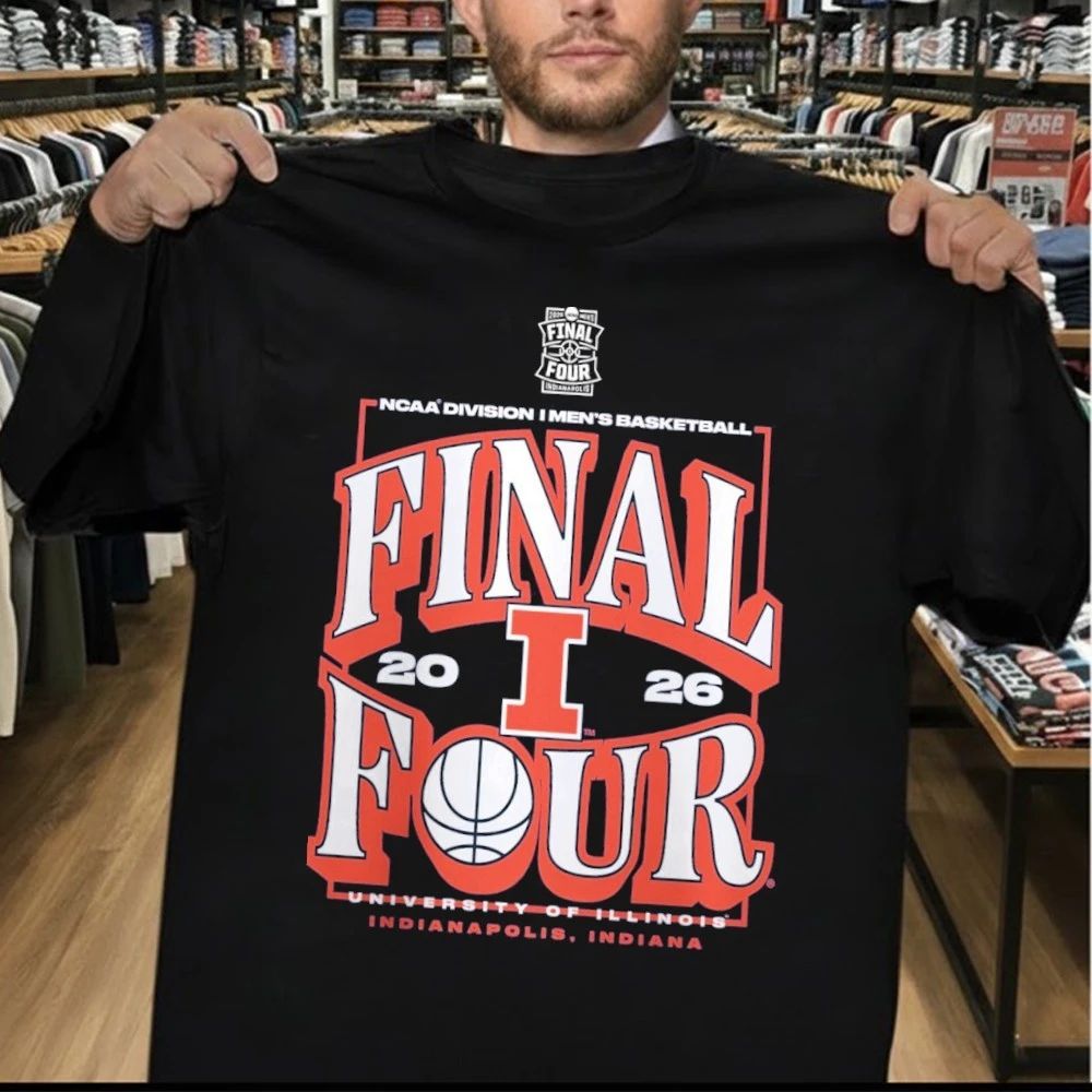 Illinois Fighting Illini 2026 NCAA Division Men’s Basketball Tournament March Madness Final Four T-Shirt