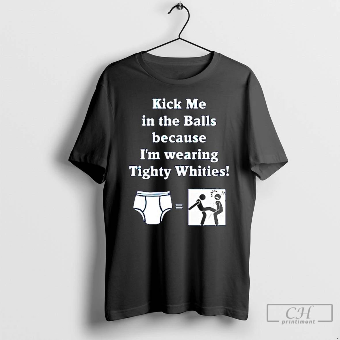 Premium Kick Me In The Balls Because Im Wearing Tighty Whities Ornaments T Shirts