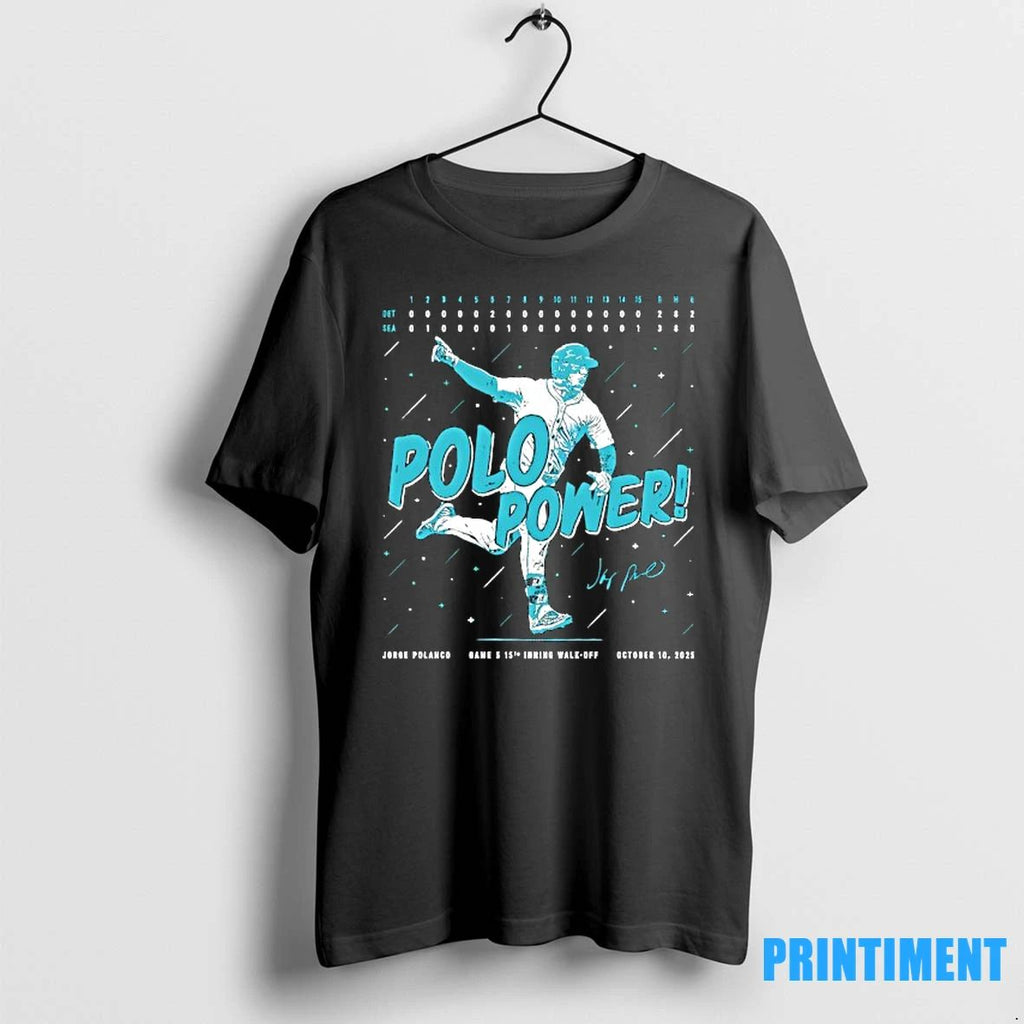 Polo Power Jorge Polanco Seattle Mariners Baseball 2025 Tshirts Sweater