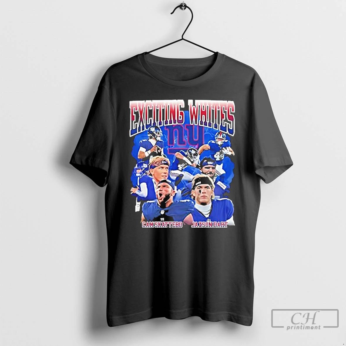 Classic Exciting White Cam Skattebo Jaxson Dart T Shirts