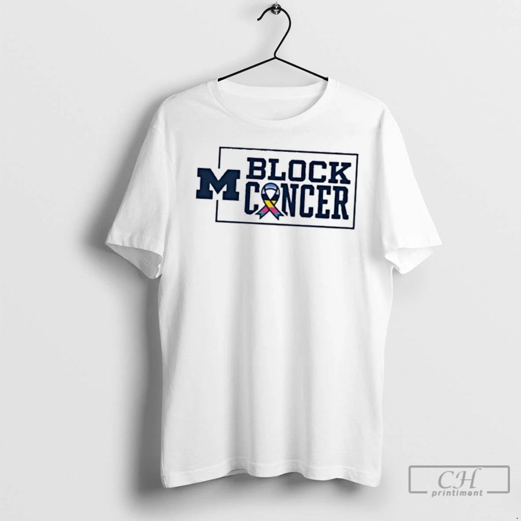 Classic Michigan Football Block Cancer