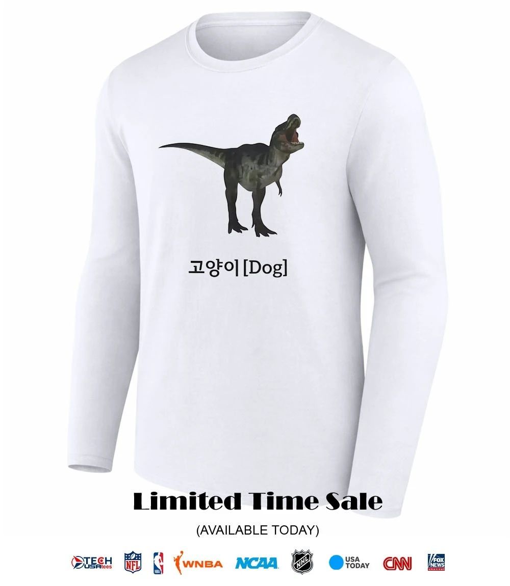 Dinosaur Lorean text cat dog shirt