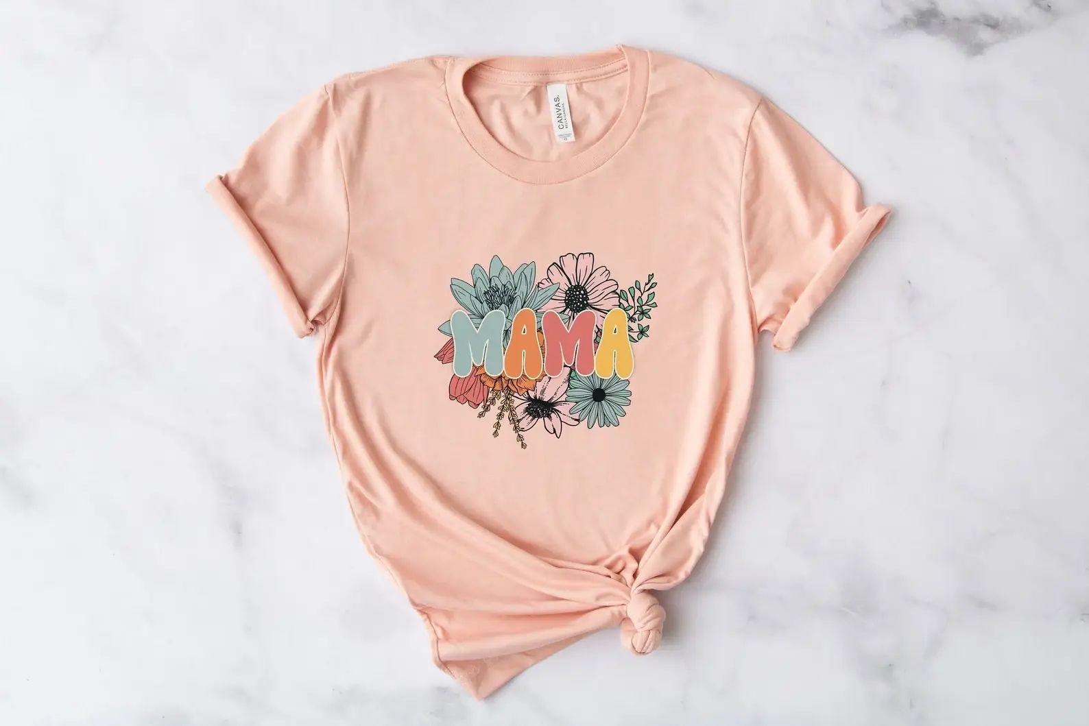 Retro Floral Mama T-Shirt