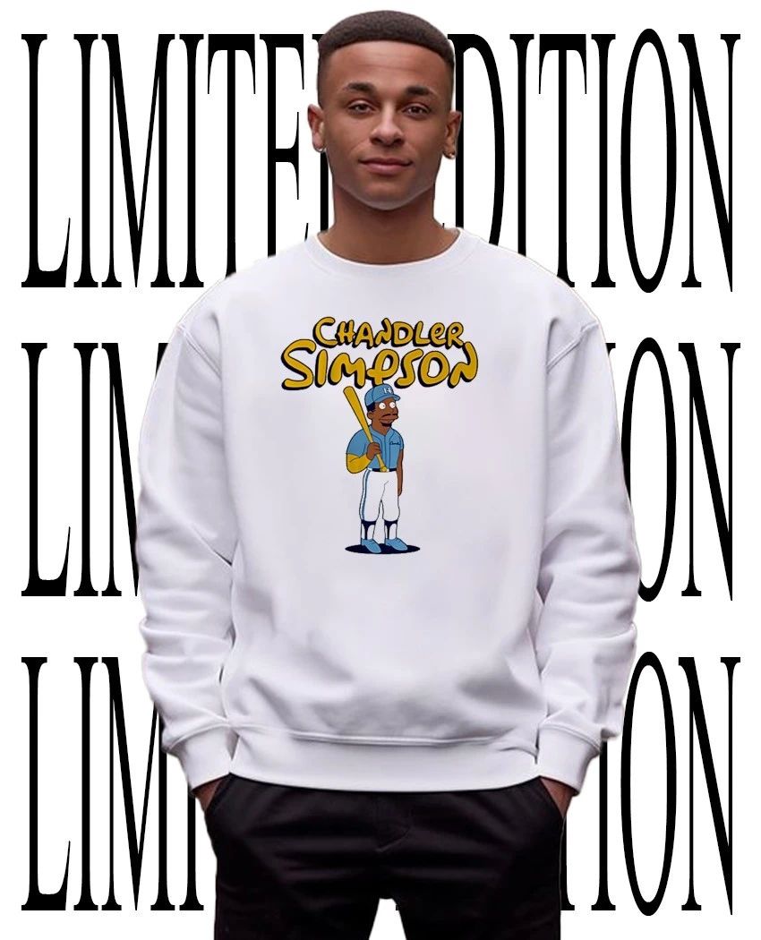 Chandler Simpson Tampa Bay Rays at the bat shirt