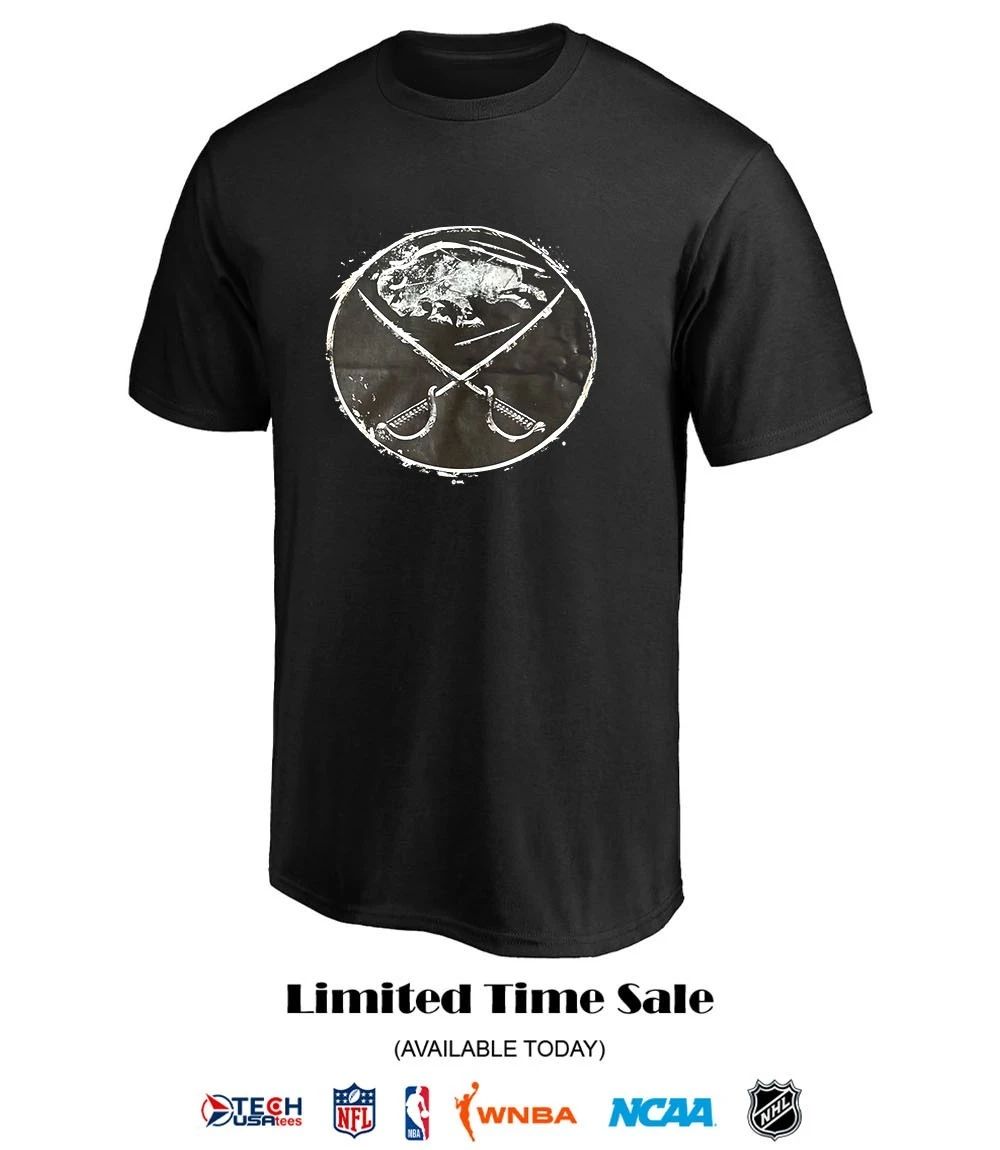 Buffalo Sabres Hockey Metal Iced Out logo shirt