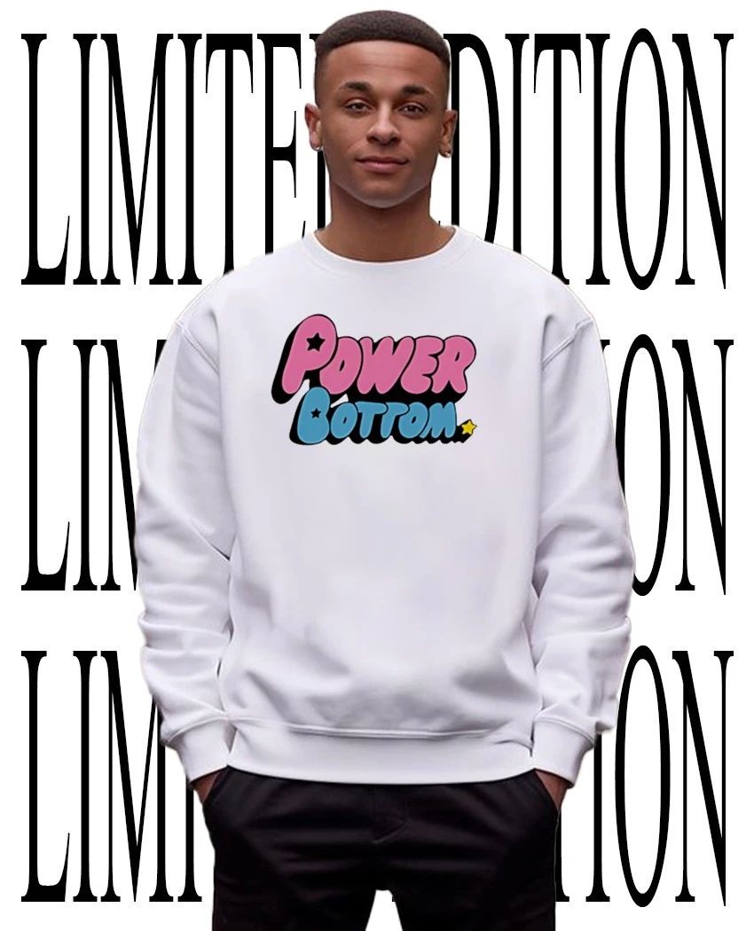 Power bottom puff pride shirt