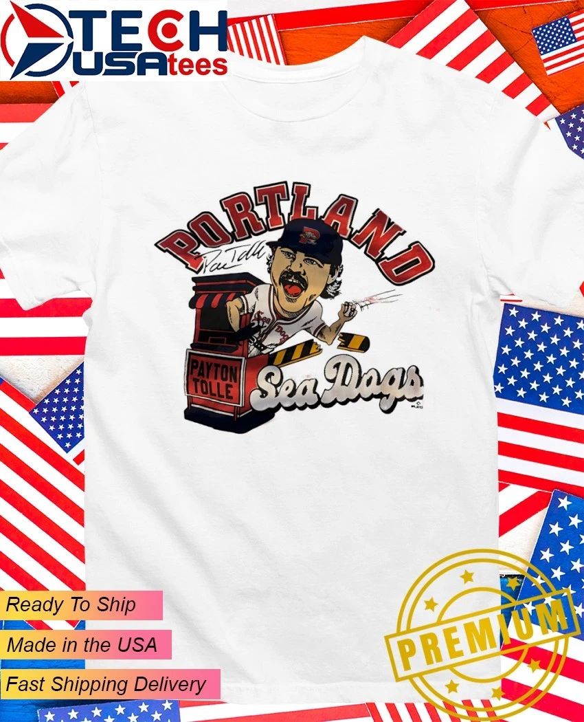 Portland Sea Dogs Payton Tolle caricature signature shirt
