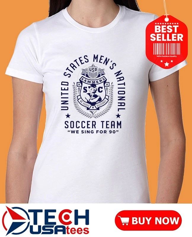 United States Men’s National Soccer Team we sing for 90 Sammers crest shirt