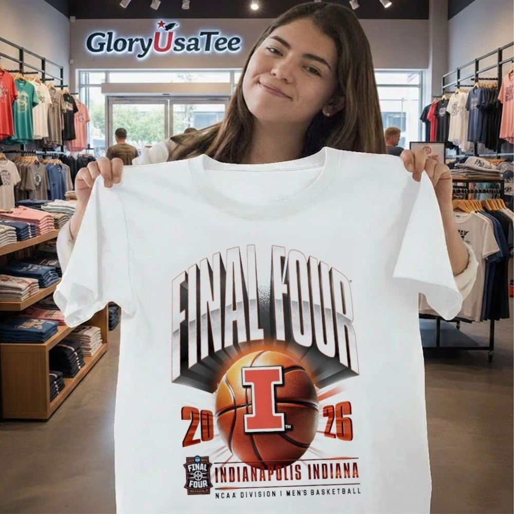 Illinois Fighting Illini 2026 Division Men’s Basketball Tournament March Madness Final Four T-Shirt