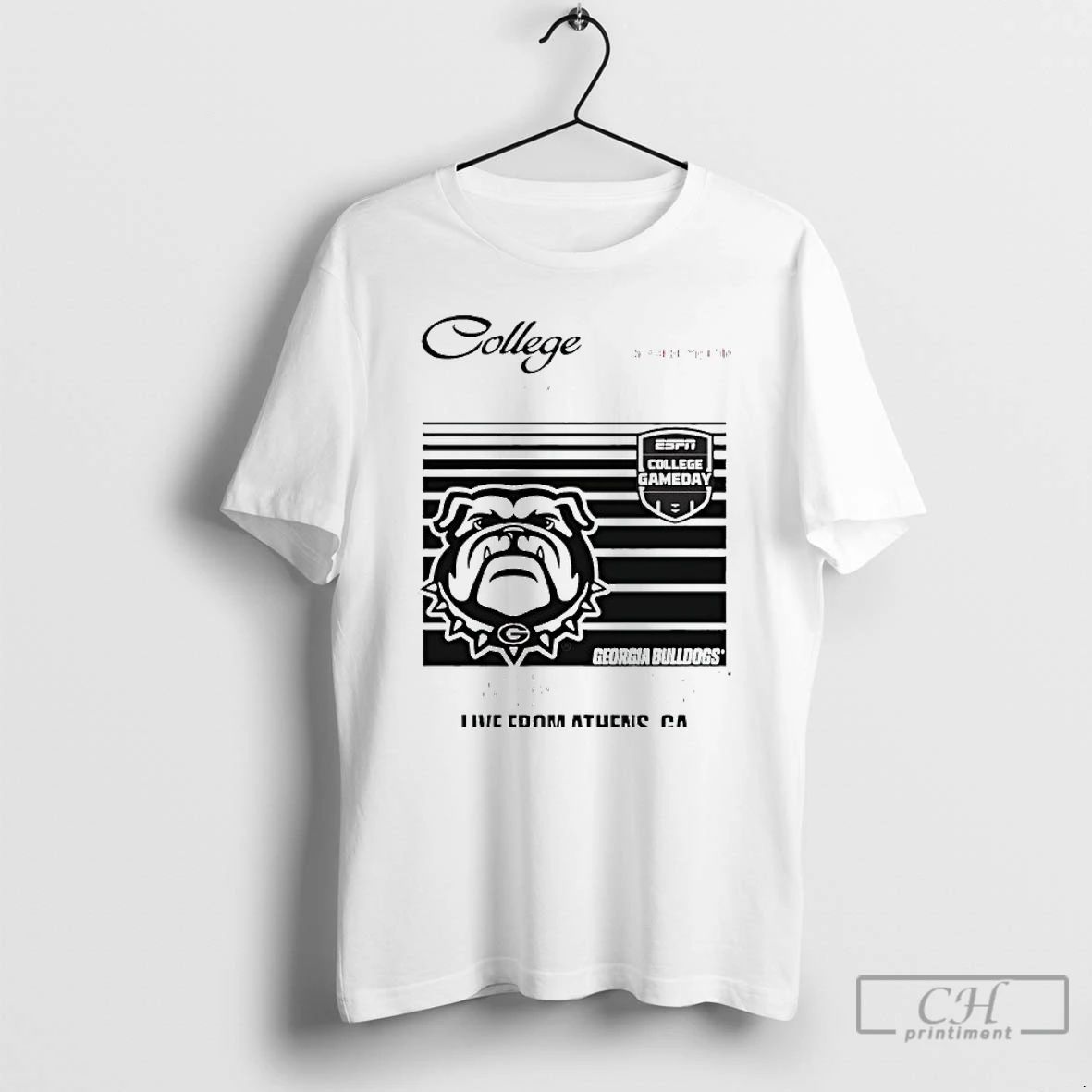 Classic College Gameday Georgia Mascot University Live From Athens Ga T Shirts